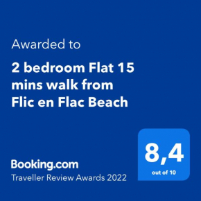 2 bedroom Flat 15 mins walk from Flic en Flac Beach
